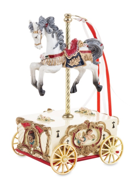 Carousel horse 20cm music box, polyresin (146570) Carousel horse 20cm music box, polyresin (146570)