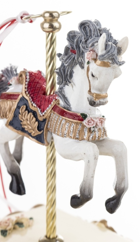 Carousel horse 20cm music box, polyresin (146570) Carousel horse 20cm music box, polyresin (146570)