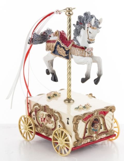 Carousel horse 20cm music box, polyresin (146570) Carousel horse 20cm music box, polyresin (146570)