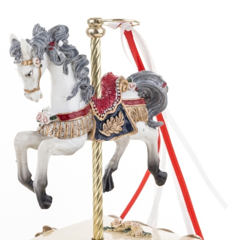 Carousel horse 20cm music box, polyresin (146570) Carousel horse 20cm music box, polyresin (146570)