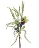 Kpl.3 gałązki mix PE piki 41cm szyszki + granatowe owoce (OZB07308)