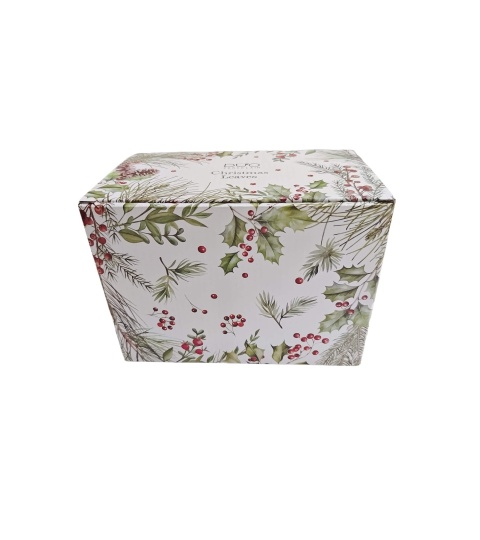 Kubek porcelana 460ml z metalowym zaparzaczem Christmas Leaves ozdobne pudełko Kubek porcelana 460ml z metalowym zaparzaczem Christmas Leaves ozdobne pudełko