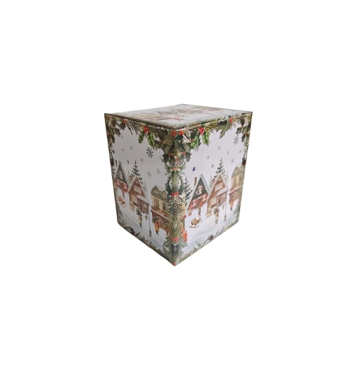 Christmas Village porcelain mug with infuser, decorative box