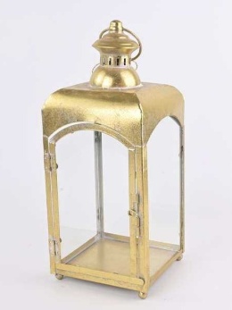 Lampion metalowy złoty starzony (TG79361)