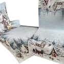 Obrus gobelin Chenille 100x100cm POWÓZ DOMEK (TX0007-1329)