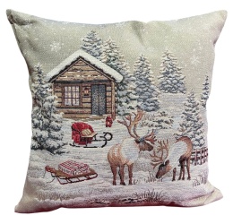 Poszewka gobelin Eden 40x40cm RENIFERY DOMEK (TX0001-970)