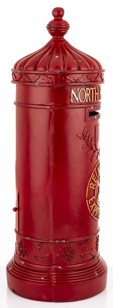 Skrzynka na listy "hydrant" czerwona starzona poliresing (165345)