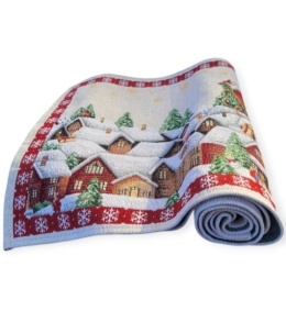 Basic tapestry runner 33x183cm Santa's sleigh over the city (993)