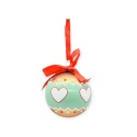 Glass bauble 8cm gingerbread hearts (TG75897)