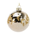 Bombka szklana 8cm złota z gałązkami (526749)