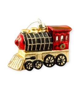 Bombka szklana: Lokomotywa (TG51841) h:6,5x10x4cm