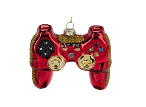 Glass bauble: Console pad red (512171)