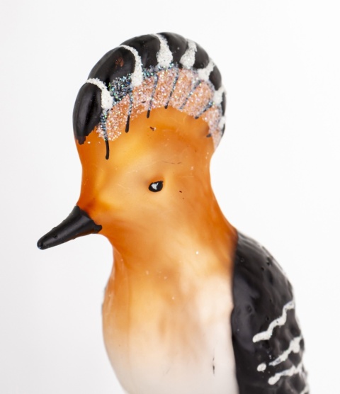 Glass bauble: Hoopoe bird on a clip (173951)