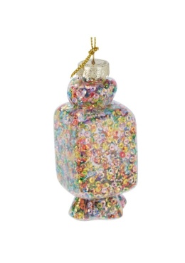 Bombka szklana cukierek 8cm Haribo multi cekiny (512324)