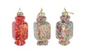 Glass bauble candy 8cm Haribo multi teardrops (512324)