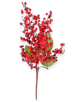 Gałązka 30cm czerwone owoce (CV37097) 30x11cm
