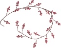 Girlanda 150cm czerwone cukrowe owoce (511552)