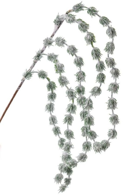 Gałązka flokowana zimowa "modrzew" (GL03742)