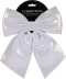 Silver ribboned foam bow, medium size, 28x28cm (513069)
