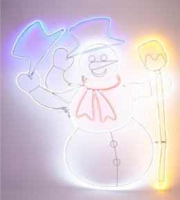 Contour snowman neon 76cm taking off hat timer power supply (ADX200050)