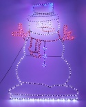 Snowman outline 117cm with flash, colorful timer (AXT100060)