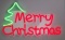 Kontur neon Merry Christmas czerwony z choinką na USB (LG1500040)