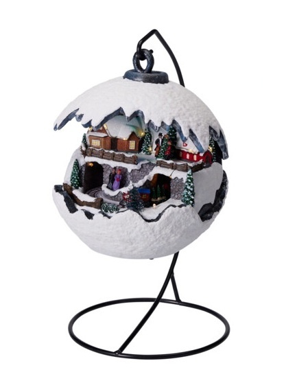 Kula scenka LED ruchomy pociąg bat.3xAA na stojaku (ABG162250)