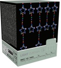 Kurtynka 232LED kolorowa 120x120cm z gwiazdkami 8f. timer (AVX100670)