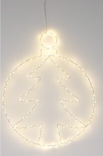 Ozdoba okienna choinka w bombce 250 LED transformator timer 6/18h (AMZ130360)