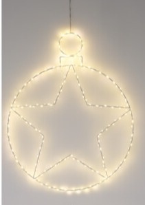 Window decoration star in a bauble 250 LED transformer timer 6/18h (AMZ130360)
