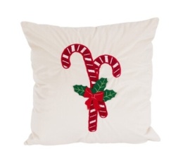 Beige cushion 40x40cm with canes (520228)