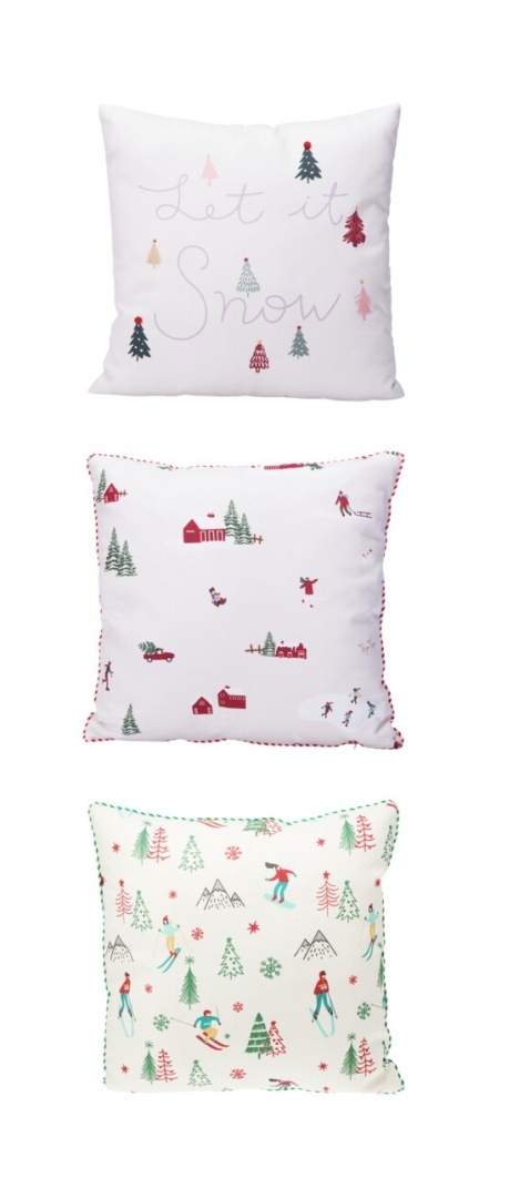 White pillow 45x45cm "skier" (520231)