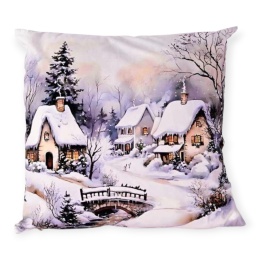 Poszewka 45x45cm Zimowa wioska (TG80103)