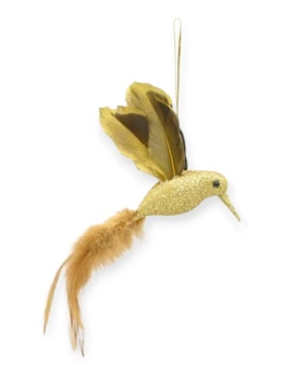 Zaw. koliber złoty brokatowy (TG76076-1) 14x10cm