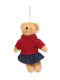 Zawieszka miś dziewczynka w bordowym sweterku (TG79233)